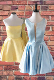 Cute A-line Short Yellow Homecoming Dress,Elegant Graduation Dresses