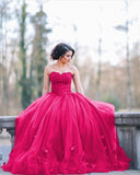Chic Lace Beading Sweetheart Organza Ball Gowns Quinceanera Dresses