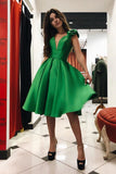 Green Short Homecoming Dresses,Formal Dresses A-line Knee Length Party Dresses