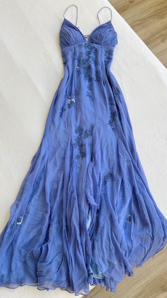 Blue Long Prom Dresses,Evening Gown,Party Dresses,Formal Dress
