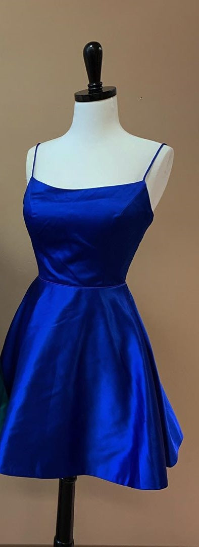 Simple-Royal-Blue-Short-Homecoming-Dres