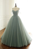 Romantic Olivia Tulle Long Prom Dresses,Ball Gown Birthday Gowns