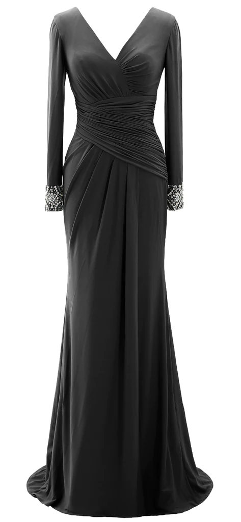 Women Long Mother of Bride Dresses Green Grey Long Sleeve jkprom Women Long Mother of Bride Dresses Green Grey Long Sleeve jkprom
