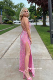 Pink-sequin-evening-dresses-long