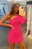 hot-pink-Night-Dress-Party-Short