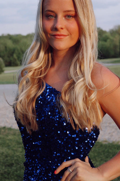 One-Shoulder-Sequin-Short-Homecoming-Dress-Sequined-Cocktail-Dress