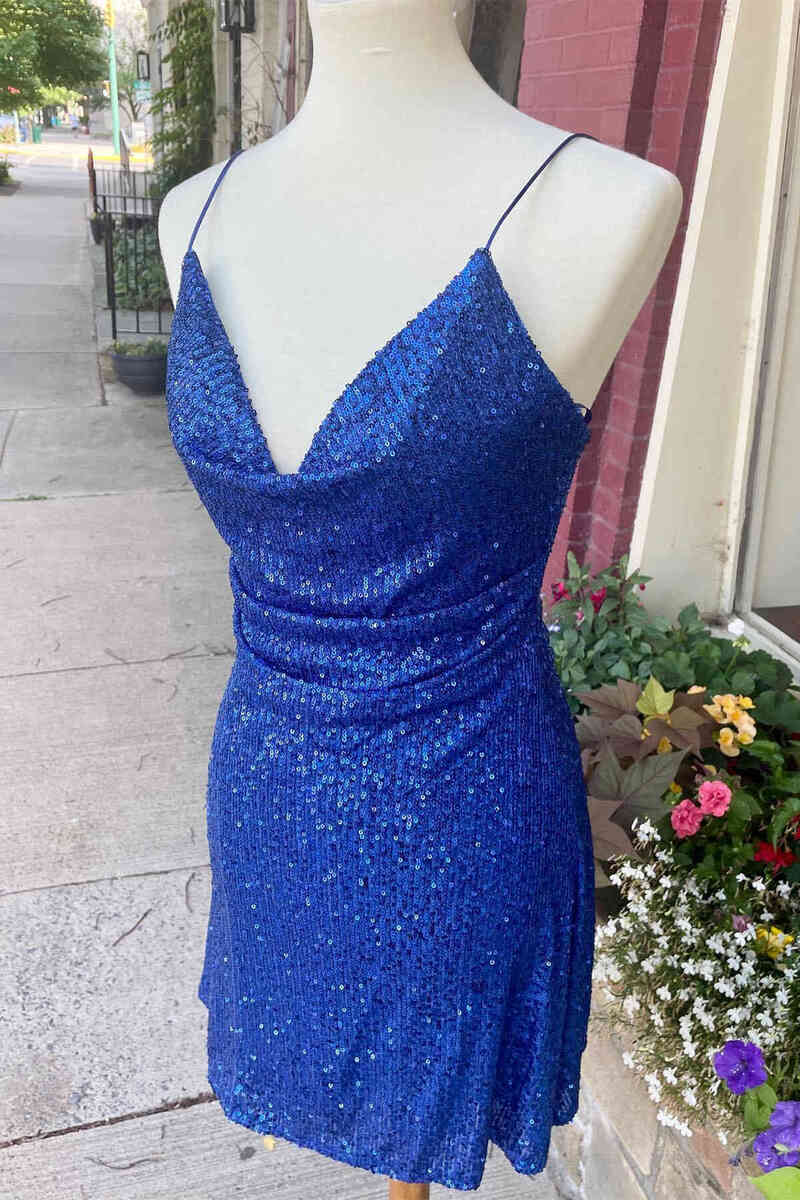 Elegant-Blue-Sequined-Short-Homecoming-Dress