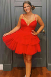 red-Tiered-Tulle-Short-Homecoming-Dresses
