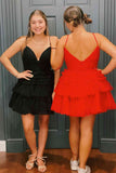 Black-Tiered-Tulle-Short-Homecoming-Dress