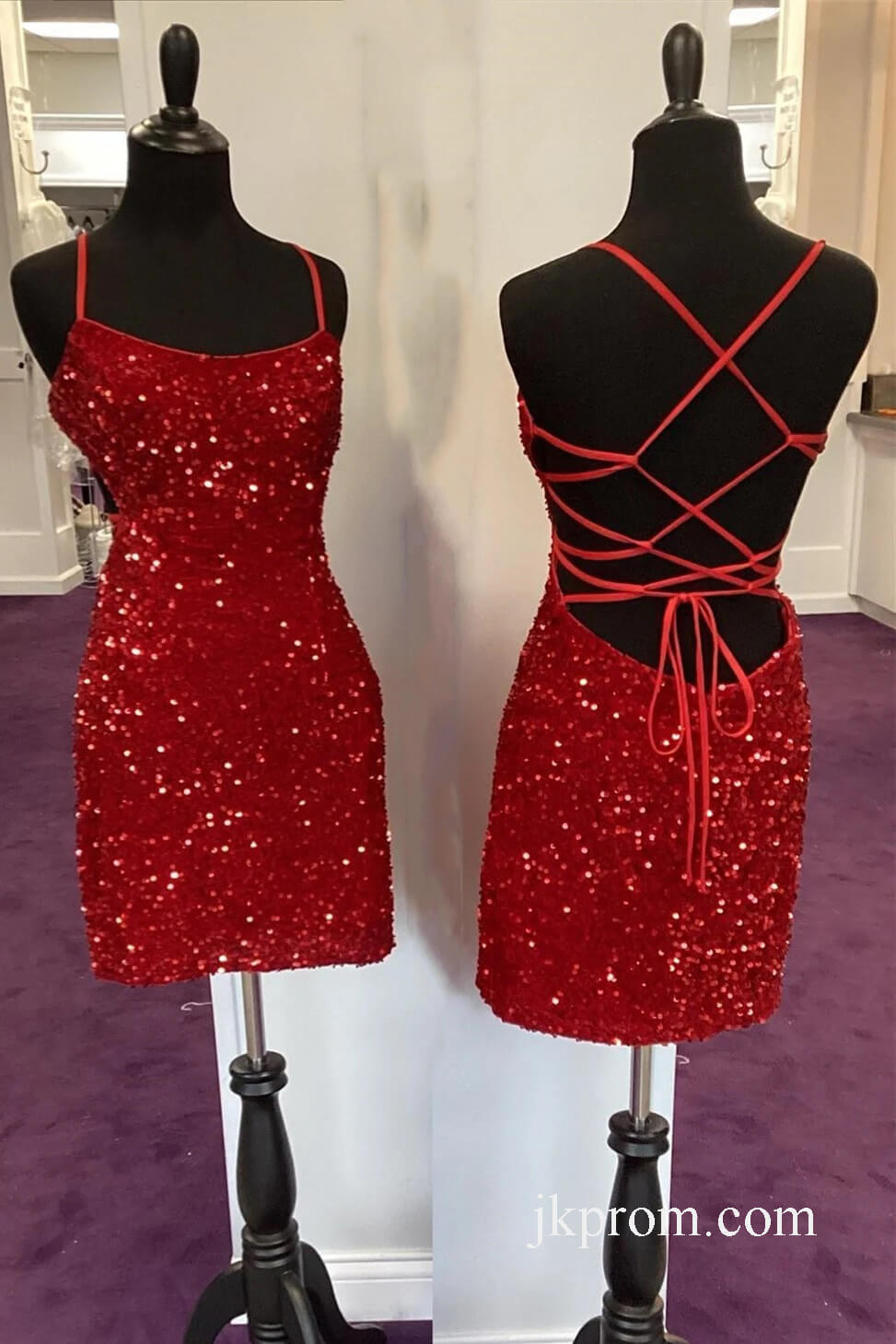 Sparkly-Spaghetti-Straps-Red-Sequin-Fitted-Homecoming-Dress