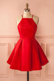 Short Straps Red Prom Dresses,Cheap Homecoming Dress for Girls