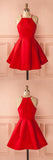 Short Straps Red Prom Dresses,Cheap Homecoming Dress for Girls
