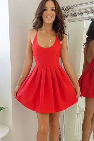 Sexy Red Short Homecoming Dresses,Cocktail Party Dress