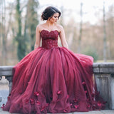 Chic Lace Beading Sweetheart Organza Ball Gowns Quinceanera Dresses