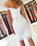 Short White Lace Prom Dresses,Graduation Homecoming Dress
