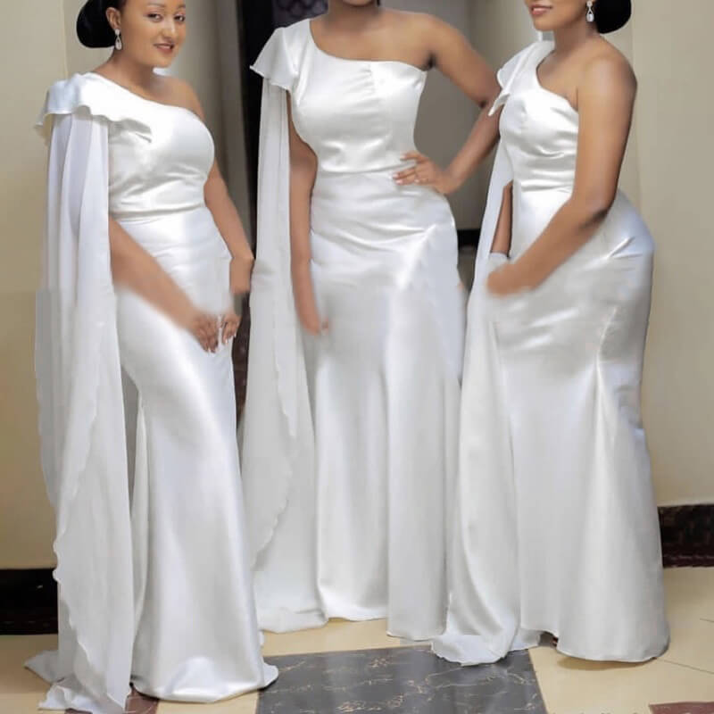 One-Shoulder-Bridesmaid-Dresses-Mermaid