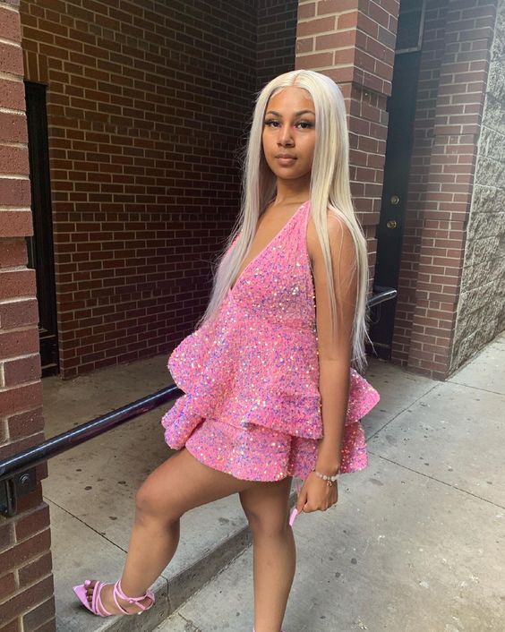 Homecoming Dresses with Sequins Back Open Tiered Hoco Dress jkprom Homecoming Dresses with Sequins Back Open Tiered Hoco Dress jkprom
