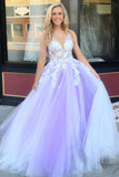 Princess Tulle Sweet 16 Dresses Plus Size Prom Dresses 3D Floral Appliques