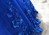 Royal Blue Quinceanera Dress Ball Gown With Appliques Flowers Princess Sweet 16 Dresses