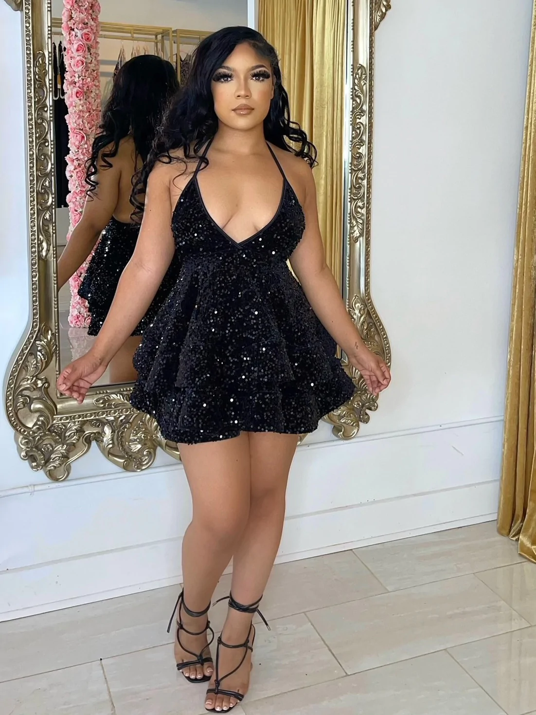 Black-Sequins-Party-Dresses