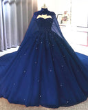 Tulle Ball Gown Quinceanera Dresses With Cape