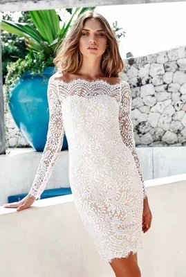 White Lace Homecoming Dress for Teens, Affordable Sexy Short Prom Dresses