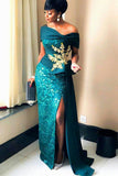 Beautiful Green Lace Long Prom Dresses, African Formal Dresses