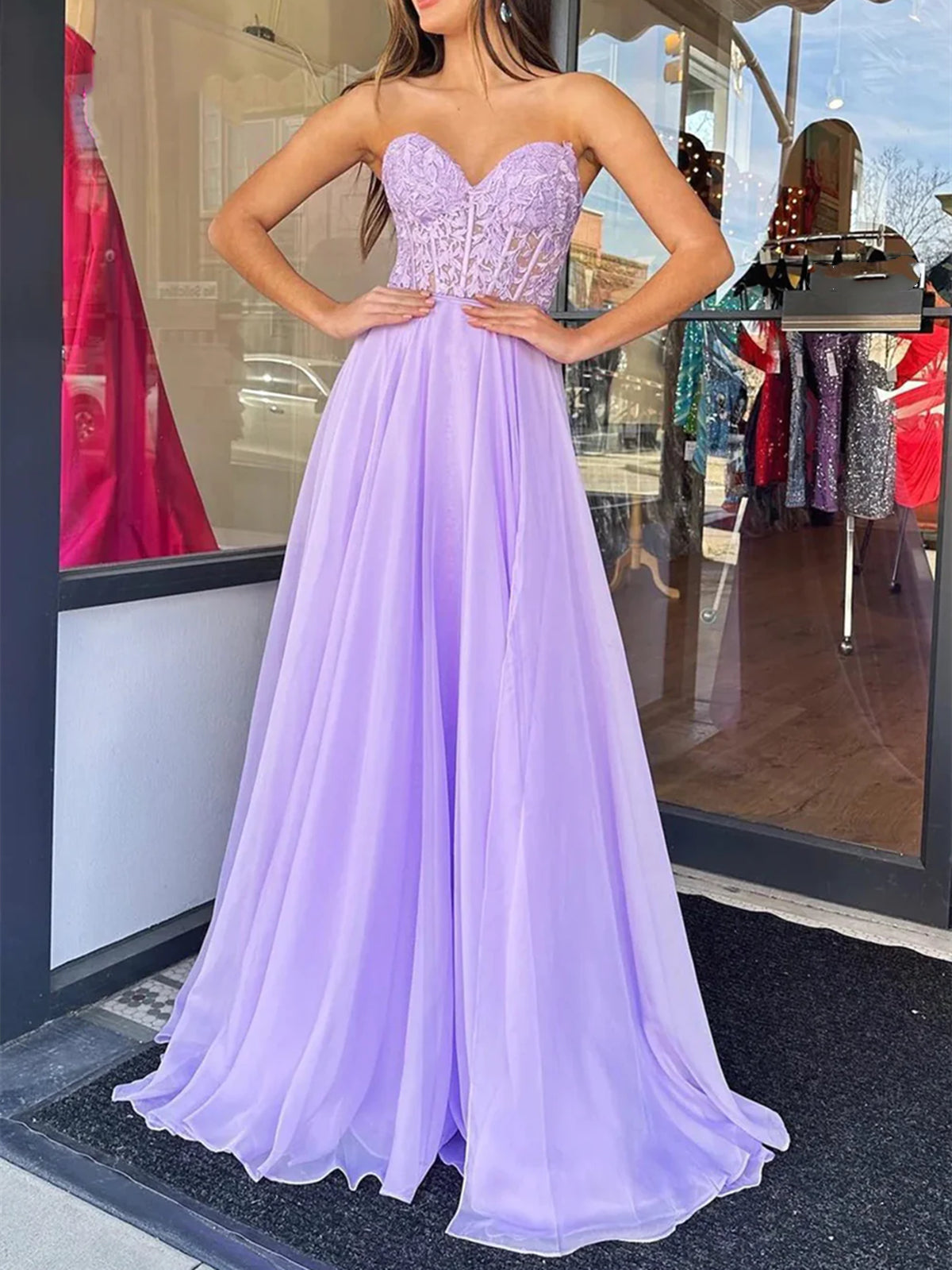 Chiffon prom dress on sale