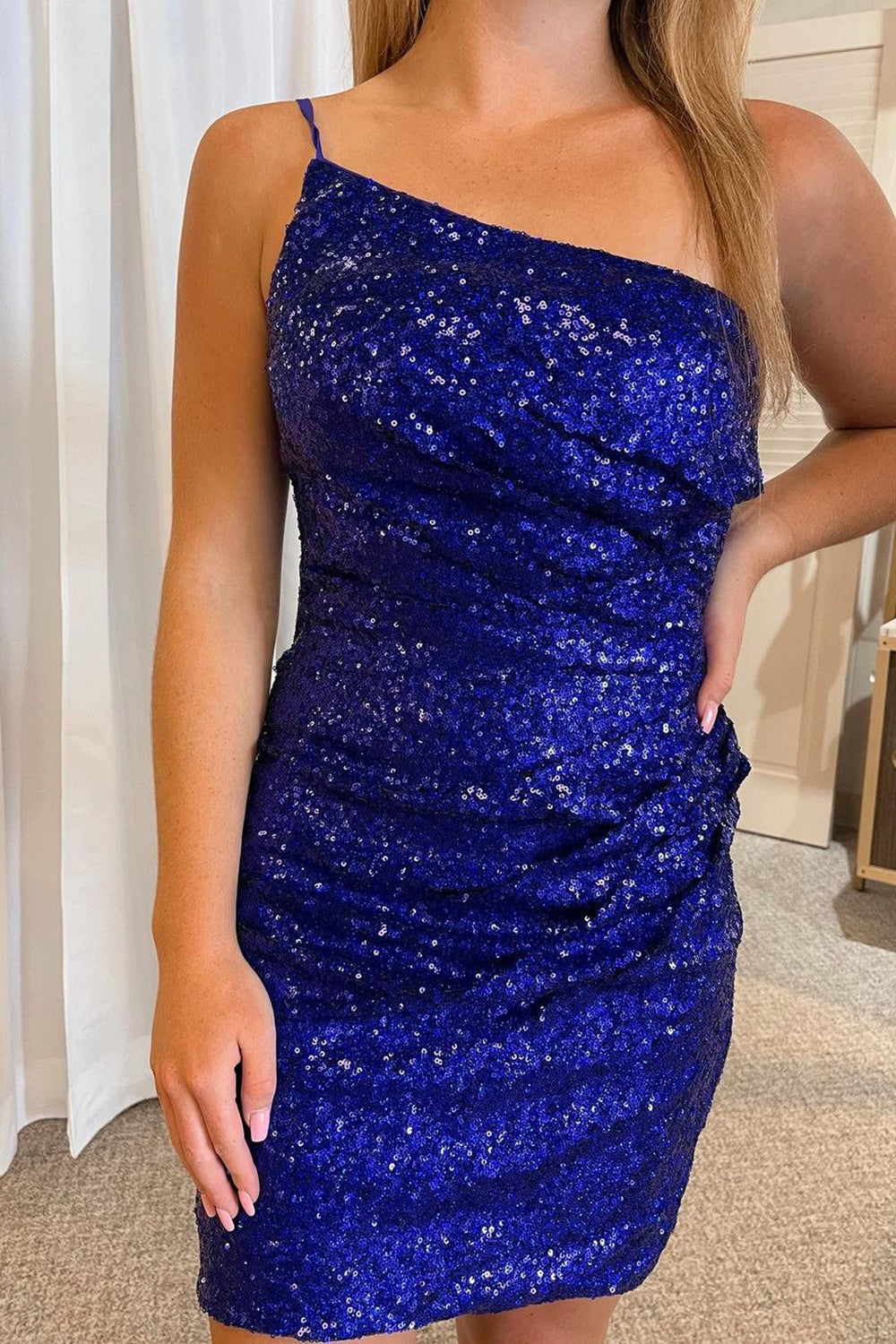 Royal-Blue-Spaghetti-Straps-Open-Back-Bodycon-dresses