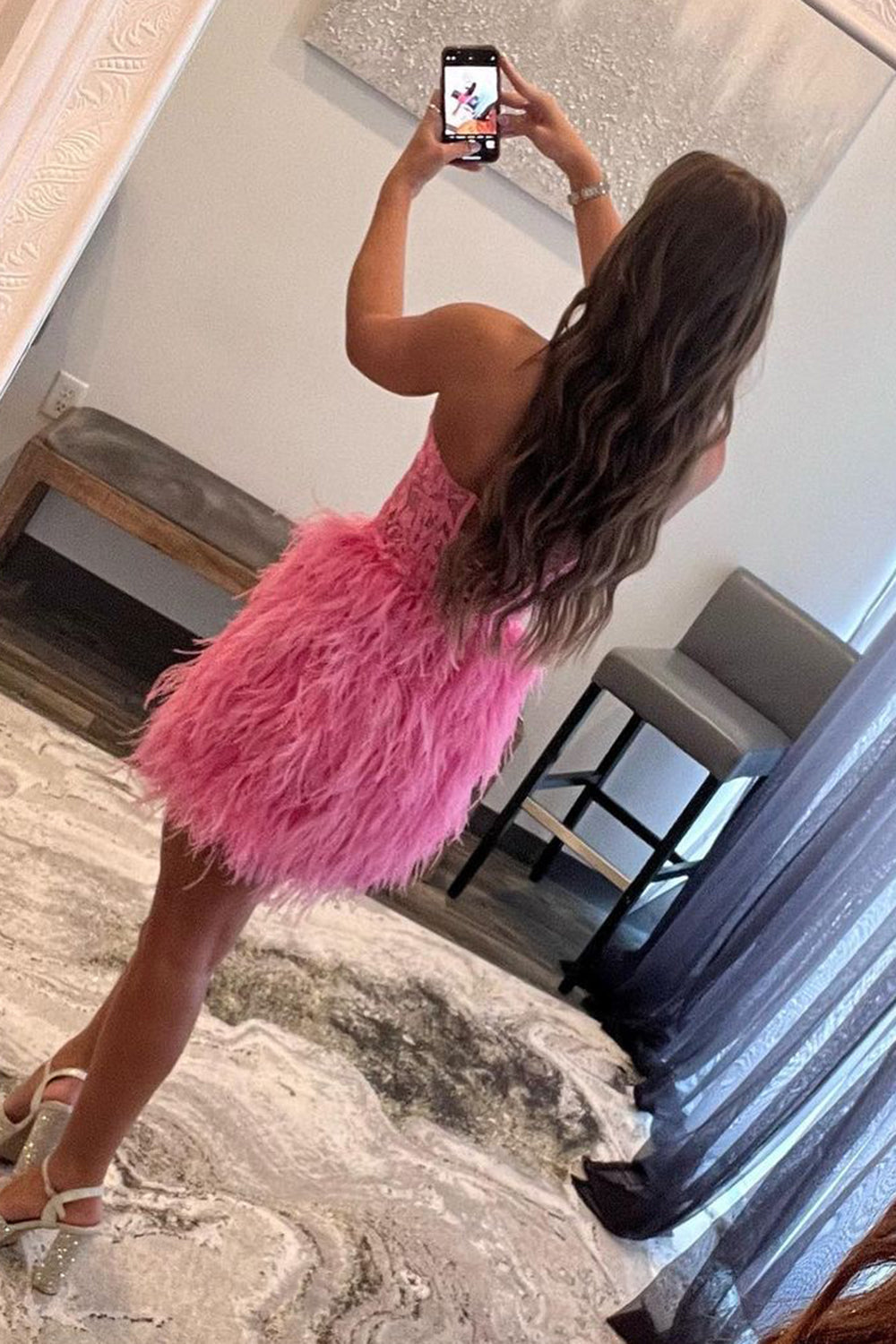 Bodycon Sweetheart Light Blue Short Homecoming Dress with Feathers jkprom Bodycon Sweetheart Light Blue Short Homecoming Dress with Feathers jkprom
