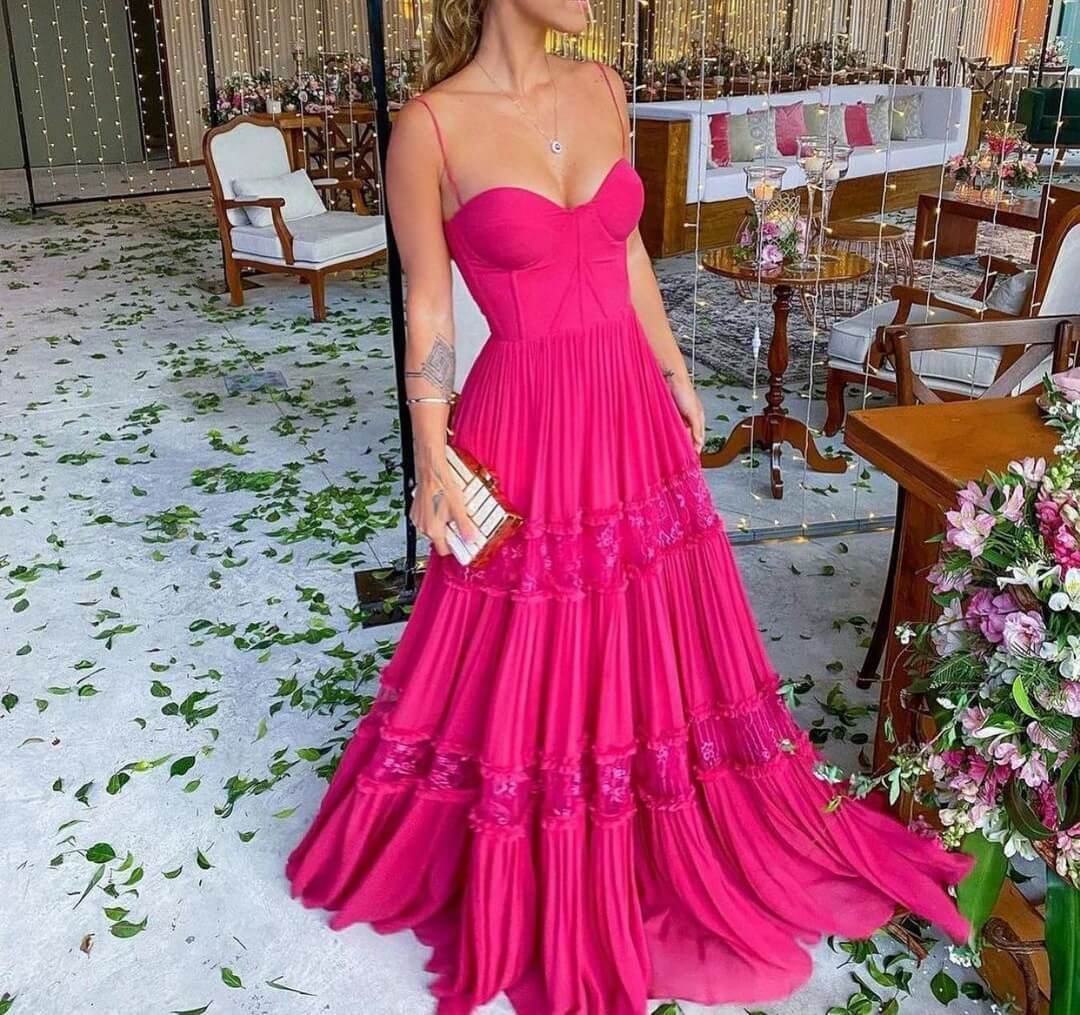 Pink Long Prom Dresses A Line,Designers Evening Gowns