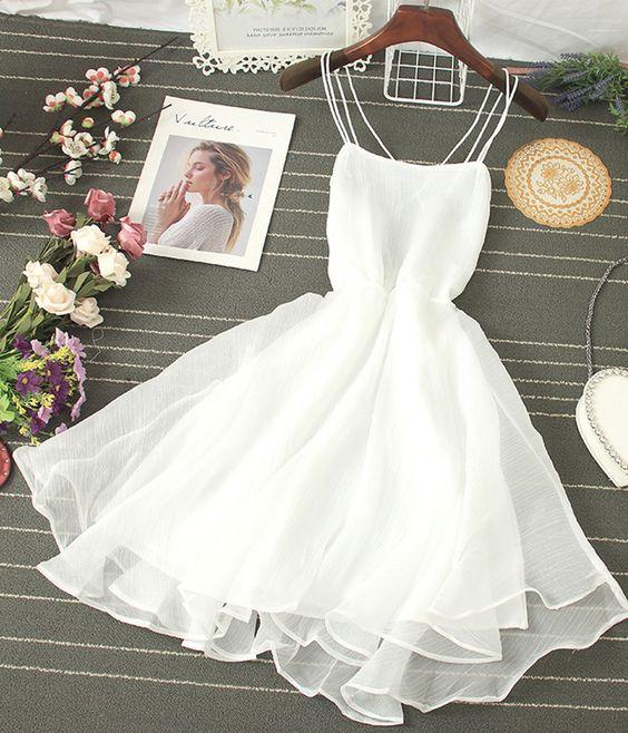 Cute Tulle Backless Short Dress Mini Dress Homecoming Dress