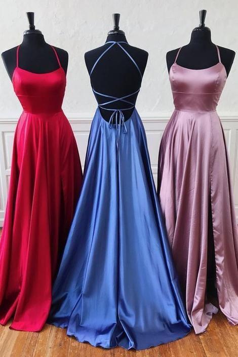 Sexy Backless Prom Dress Long, Dresses For Graduation Party