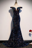 Glitter sequins evening dress,Mermaid Long Prom Dress,Maxi Dresses