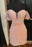 pink-cocktail-dresses-tight