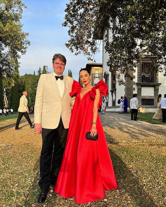 Red Long Formal Prom Dresses,Fashion Wedding Party Gown