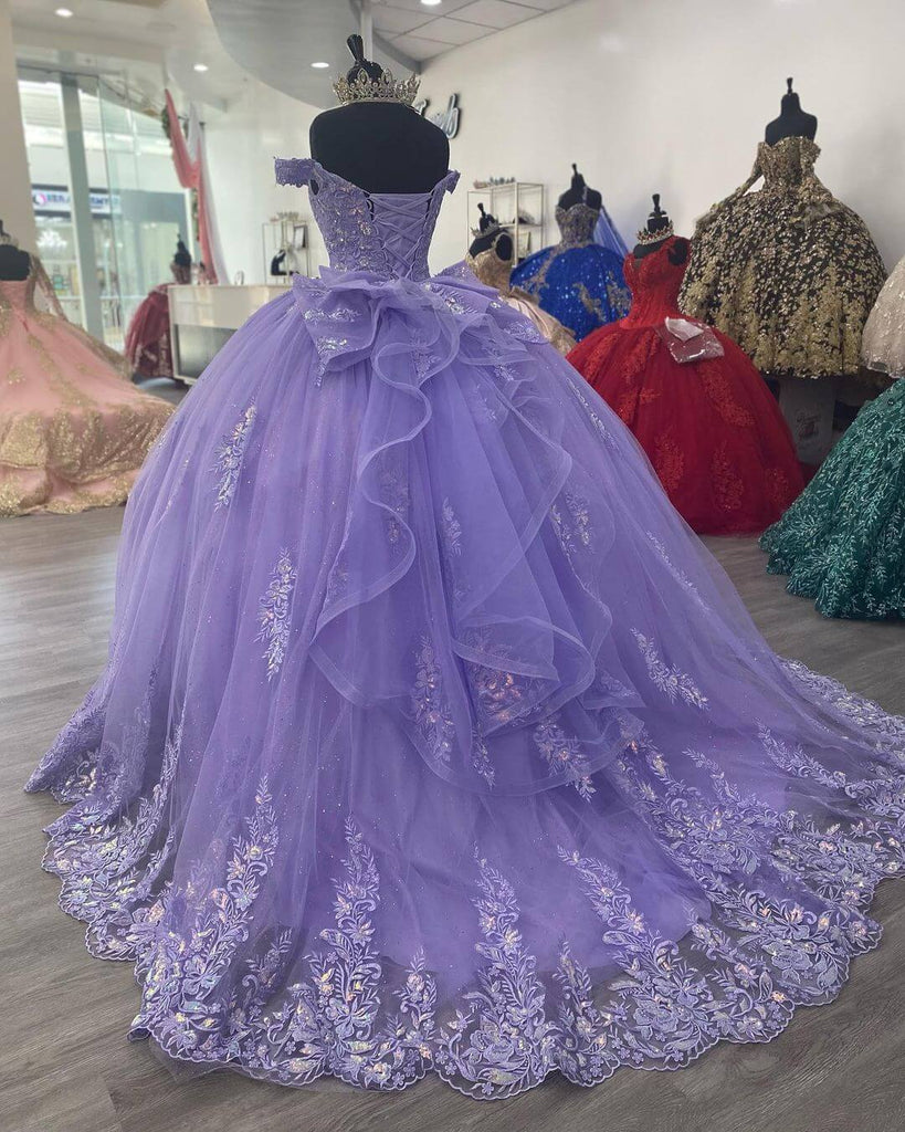Lavender Corset Quinceanera Dress Ball Gown,Birthday Dresses – jkprom