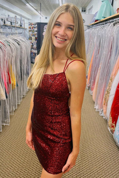 Burgundy-Sequin-Bodycon-Short-Homecoming-Dress