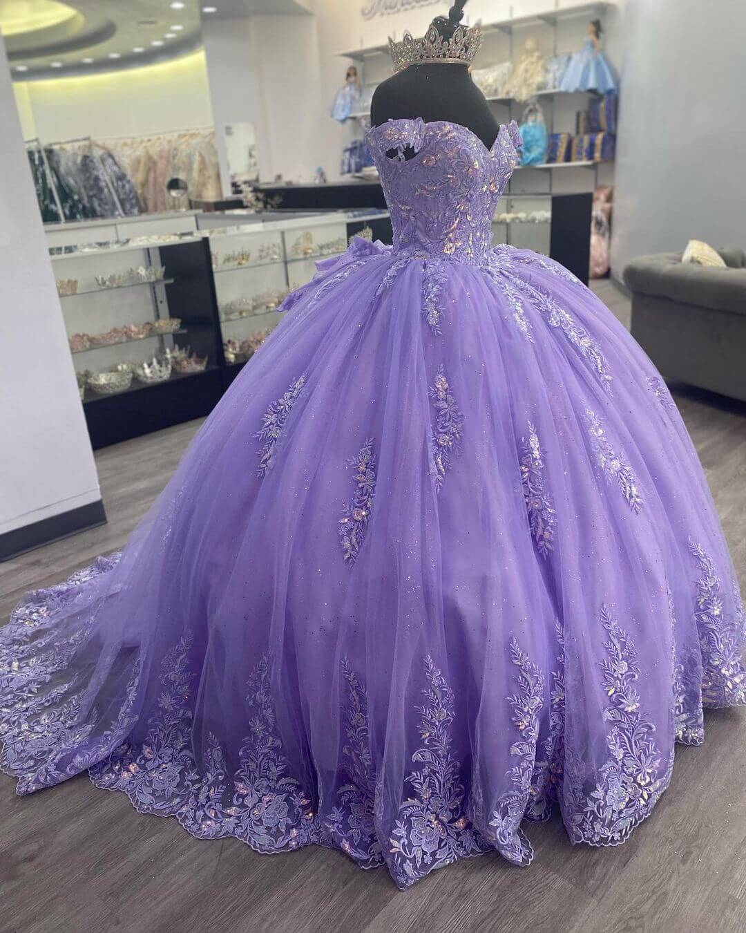 Beautiful Lavender Sweetheart Ball Gown Sweet 16 Party Dress, Lavender Prom  Dress 2021 on Luulla