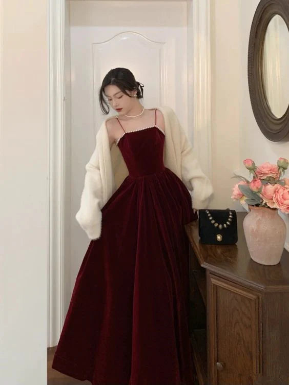 red velvet prom dress Burgundy Simple Wedding Party Dress Long – jkprom 24W Jluxlabel Women's Satin Embrace The Portia and Scarlett SIZE:1S-4M