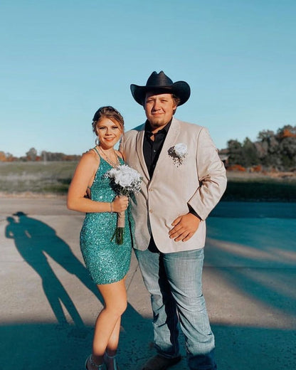 Hot Pink Sequins Boydcon Mini Party Dress Club Dress