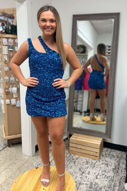 blue-Sequined-Cocktail-Dresses