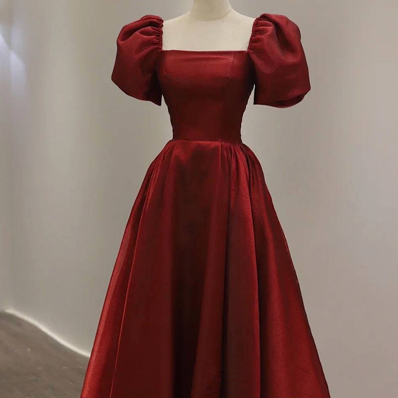 green emerald velvet dress Vintage Homecoming Dresses Off the Shoulder Short Graduation Dress SD1 –  Viniodress main image 0