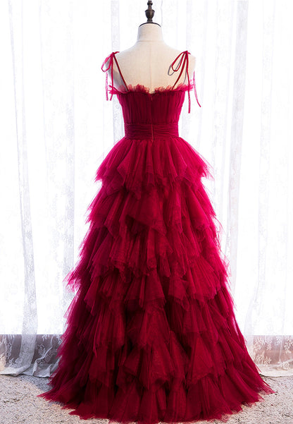 Red Prom Dresses,Black Layers Tulle Evening Dress jkprom Red Prom Dresses,Black Layers Tulle Evening Dress jkprom