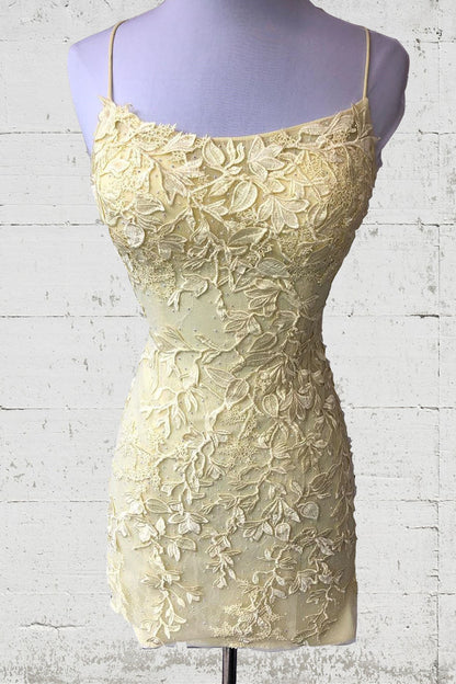 Tight-yellow-Lace-Short-Homecoming-Dress